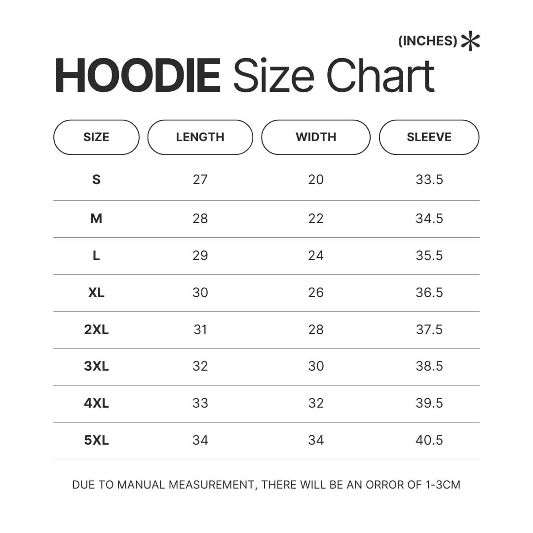 Hoodie Size Chart - Junior H Shop